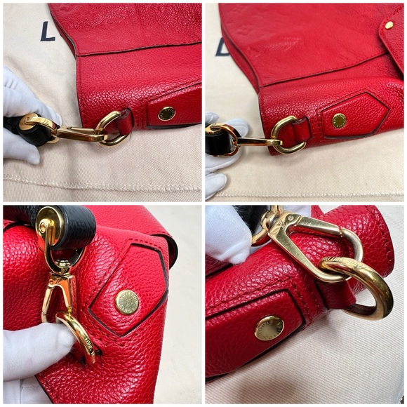 Louis Vuitton Monogram Bagatelle Cherry PM Empreinte Cerise M50071 EUC W/Strap - Picture 14 of 17
